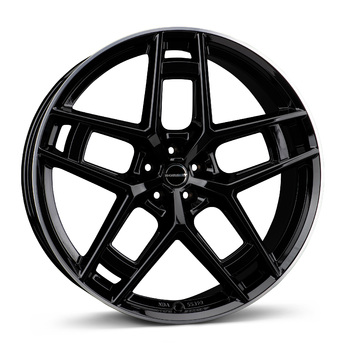 "Y 10524 black rim polished glossy